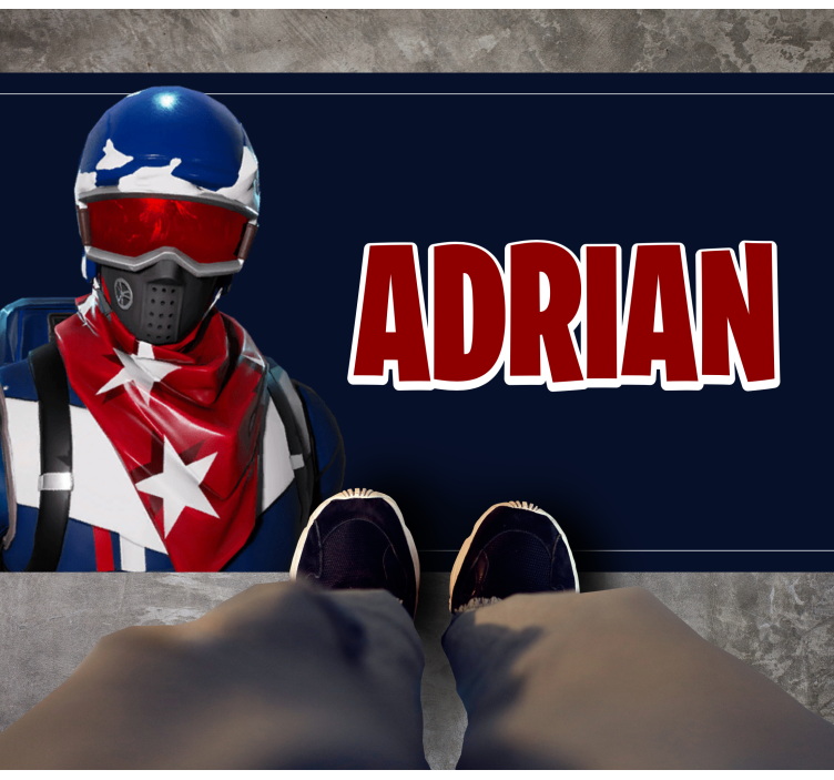 Alfombra vinílica infantil diseño de héroe personalizado - TenVinilo