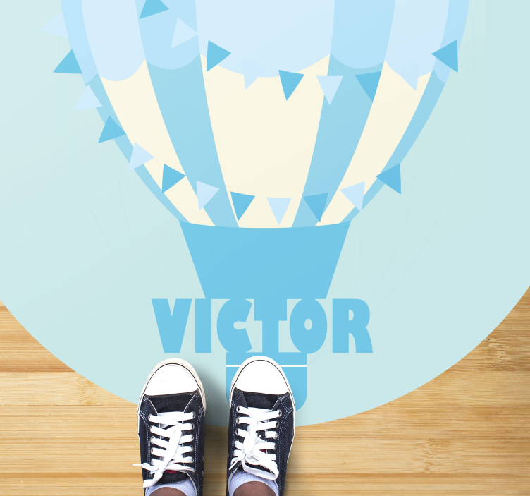 Alfombra vinílica personalizable globo personalizable - TenVinilo