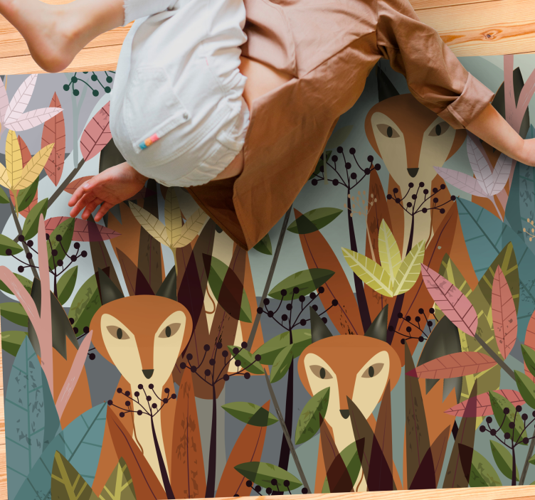 Aflombra vinílica animales arte de la fauna del bosque - TenVinilo