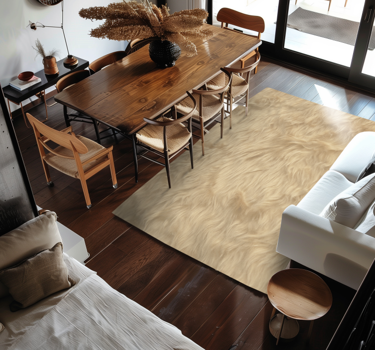 Alfombra vinilo comedor diseño efecto lana - TenVinilo
