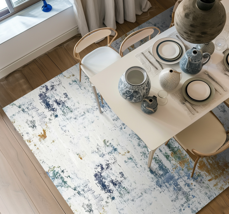 Alfombra vinilo comedor diseño texturizado abstracto - TenVinilo