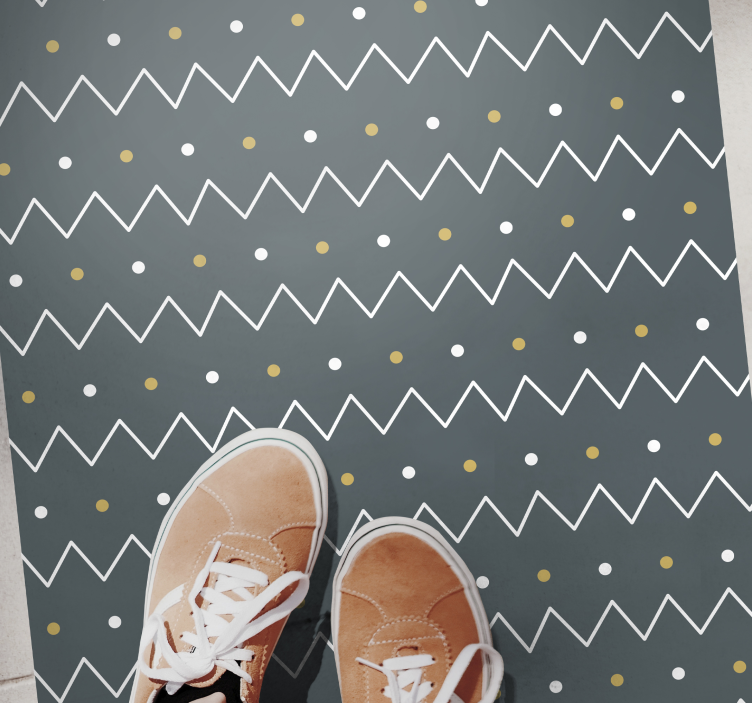 Alfombra vinílica geométrica líneas nórdicas - TenVinilo