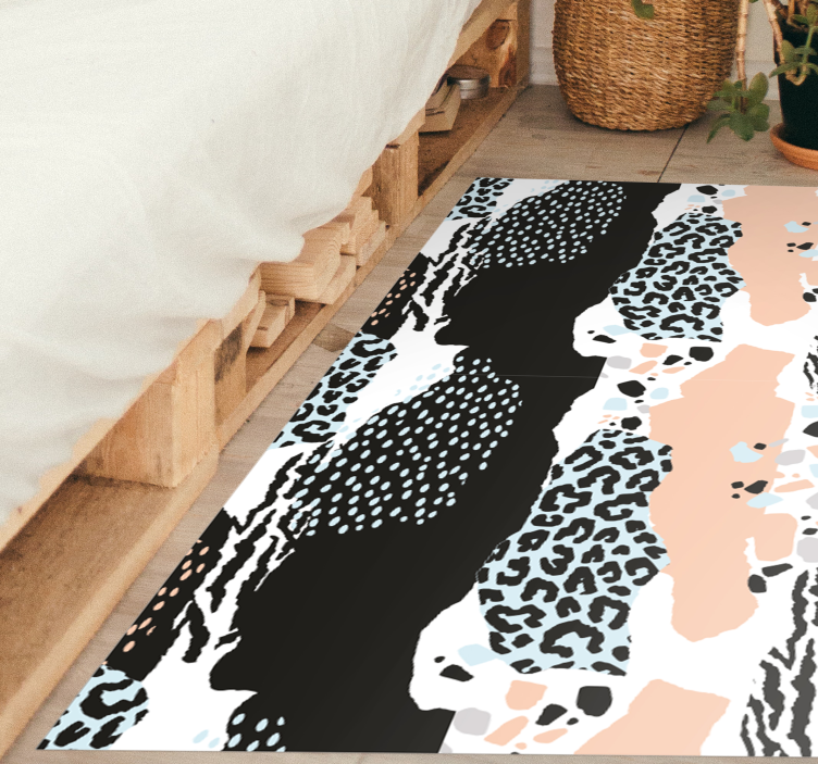 Alfombra vinílica moderna de leopardo - TenVinilo