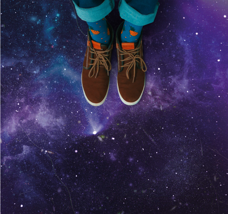 Alfombra vinílica naturaleza Ducha estrella morada - TenVinilo