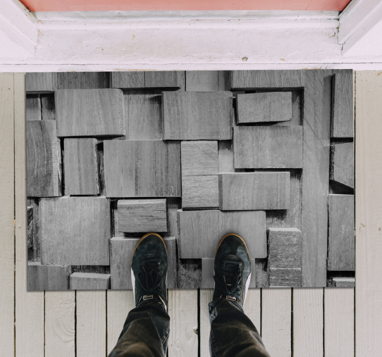 Alfombra vinílica textura piedras superpuestas - TenVinilo