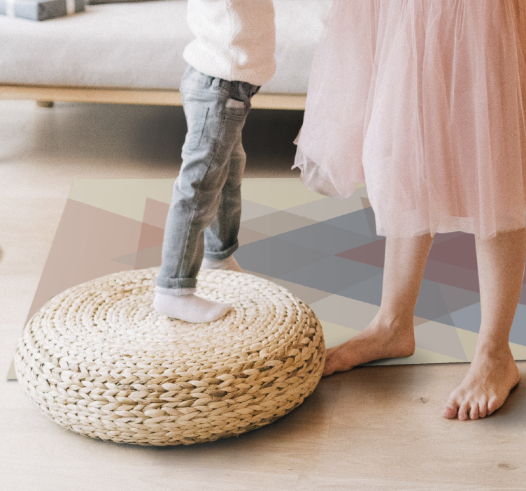 Alfombra de vinilo triángulos abstractos - TenVinilo