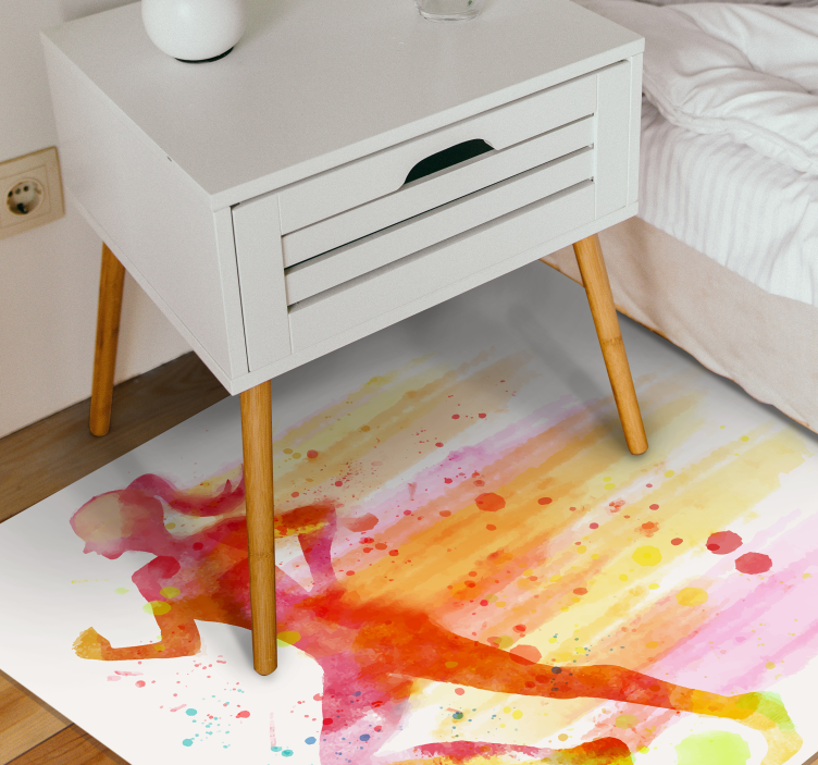 Alfombras vinílicas modernas Fitness corriendo - TenVinilo