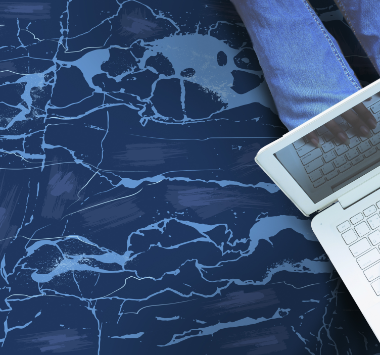 Alfombras vinílicas modernas Mármol azul - TenVinilo