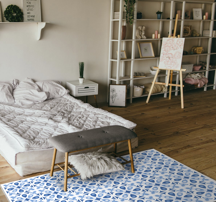 Alfombras vinílicas modernas Waterhouse azul - TenVinilo