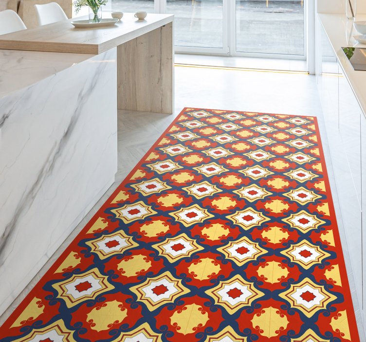 Alfombras de vinilo de azulejos Azulejo rojo brillante - TenVinilo