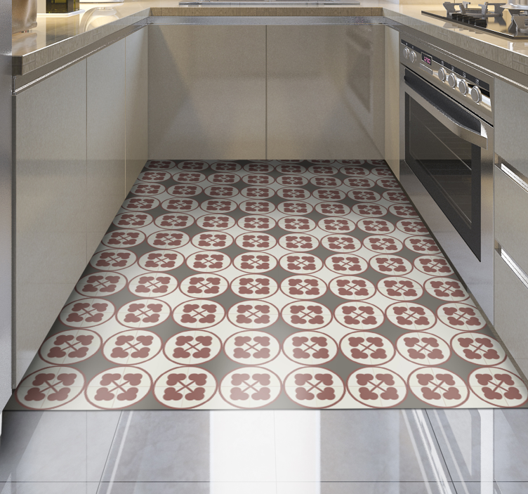 Alfombras de vinilo de azulejos naranja pastel  - TenVinilo