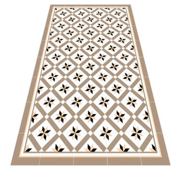 Alfombra vinílica cocina marrón hidráulico - TenVinilo