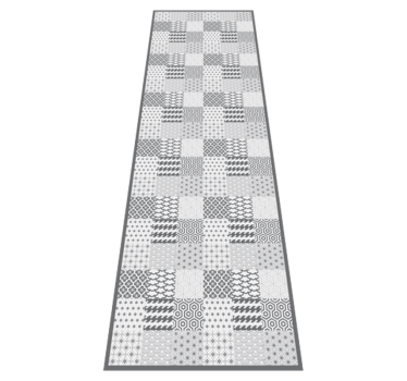 Alfombra vinílica cocina efecto de mosaico geométrico - TenVinilo