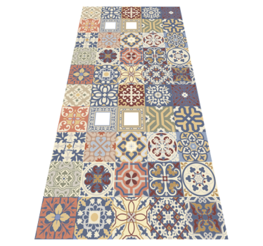 Alfombra vinílica cocina hidráulico multicolor - TenVinilo