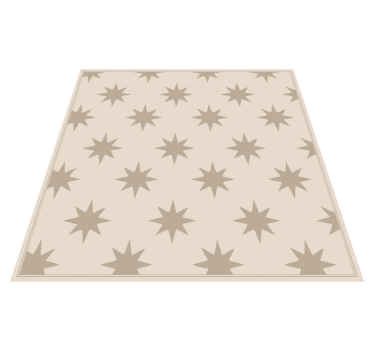 Alfombra vinílica cocina motivo beige estrellado - TenVinilo