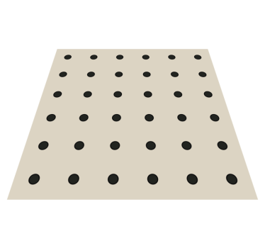 Alfombra vinílica cocina patrón de lunares beige - TenVinilo