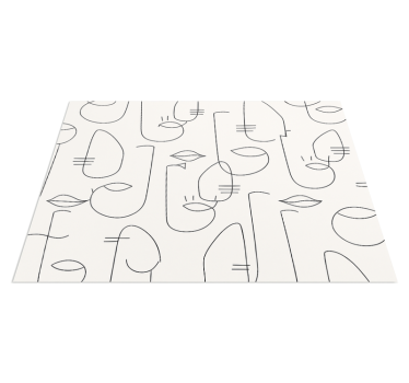 Alfombra vinílica cocina partes de cara abstractas - TenVinilo
