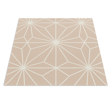 Alfombra vinílica cocina patrón estrellas beige - TenVinilo