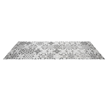 Alfombra vinílica cocina mosaico gris intrincado - TenVinilo