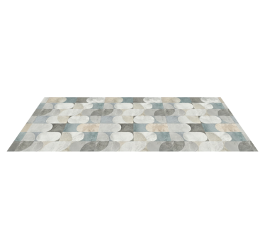 Alfombra vinílica cocina mosaico de pastillas moderno - TenVinilo
