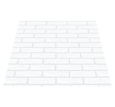 Alfombra vinílica cocina diseño ladrillo blanco - TenVinilo