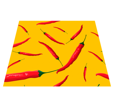 Alfombra vinílica cocina pimientos rojos y amarillos - TenVinilo