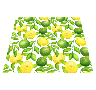 Alfombra vinílica cocina limones y limas - TenVinilo