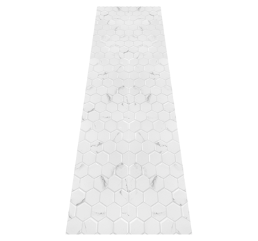 Alfombra vinílica cocina baldosas hexagonales grises - TenVinilo