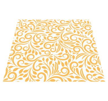 Alfombra vinílica cocina flores polacas en amarillo - TenVinilo