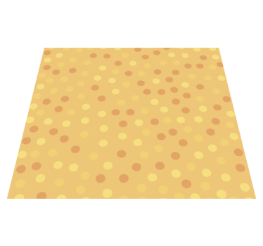 Alfombra vinílica cocina naranjas en círculos - TenVinilo