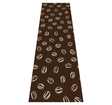 Alfombra vinílica cocina patrón de granos de café - TenVinilo