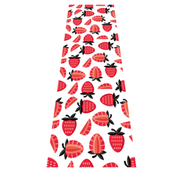 Alfombra vinílica cocina con diseño de fresas rojas - TenVinilo