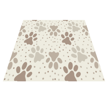 Alfombra vinílica dormitorio huella de perro - TenVinilo