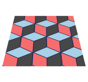 Alfombra vinílica dormitorio cuadrados 3d - TenVinilo