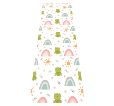 Alfombra vinílica dormitorio diseño de rana tropical - TenVinilo