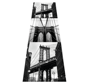 Alfombra vinílica dormitorio collage del puente de brooklyn - TenVinilo