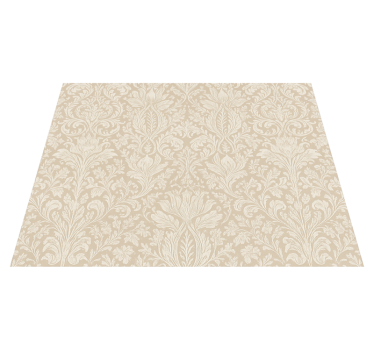 Alfombra vinílica dormitorio floral beige clásico - TenVinilo
