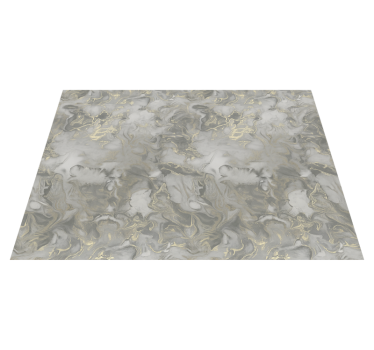 Alfombra vinílica dormitorio mármol líquido gris metalizado - TenVinilo