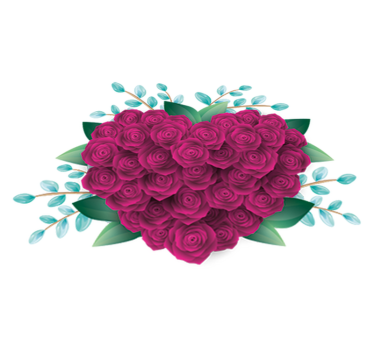 Alfombra vinílica dormitorio corona de corazones con rosas - TenVinilo