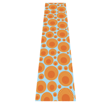 Alfombra vinílica cocina 70's sol radiante nevera - TenVinilo