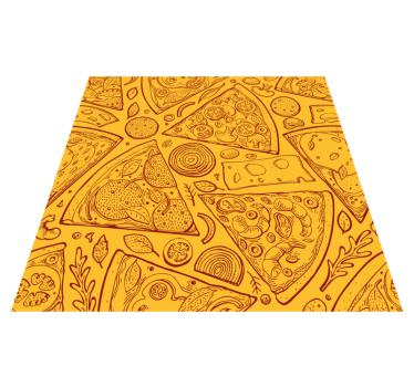 Alfombra vinílica cocina iconos de comida italiana - TenVinilo