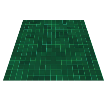 Alfombra vinílica cocina mosaico verde brillante - TenVinilo