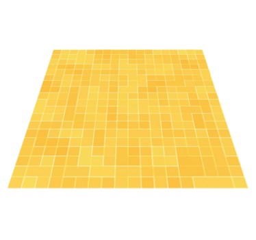 Alfombra vinílica cocina mosaico dorado amarillo - TenVinilo