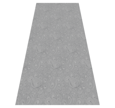 Alfombra vinílica cocina patrón floral en tonos grises - TenVinilo