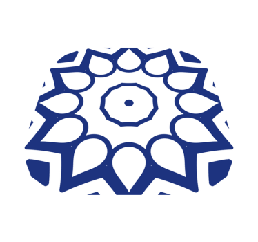 Alfombra vinílica cocina flores mandala azul delft - TenVinilo