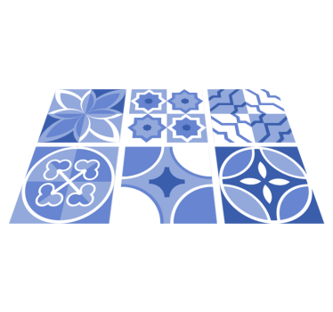 Alfombra vinílica cocina azulejos cindito tiles - TenVinilo