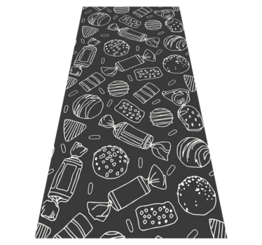 Alfombra vinílica cocina diseño caramelos - TenVinilo