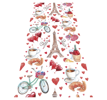Alfombra vinílica cocina amor parís - TenVinilo
