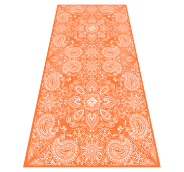 Alfombra vinílica cocina azulejo paisley nevera - TenVinilo