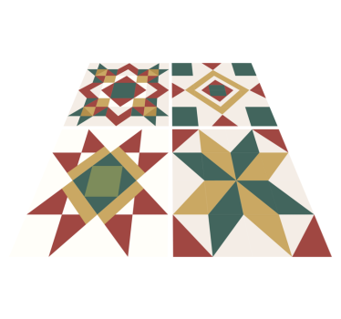 Alfombra vinílica cocina diseño cemento estrellas - TenVinilo
